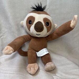 BABY SLOTH Fingerlings 10‎ Inch Posable Plush with Sound, Brown Beige Sloth VGUC
